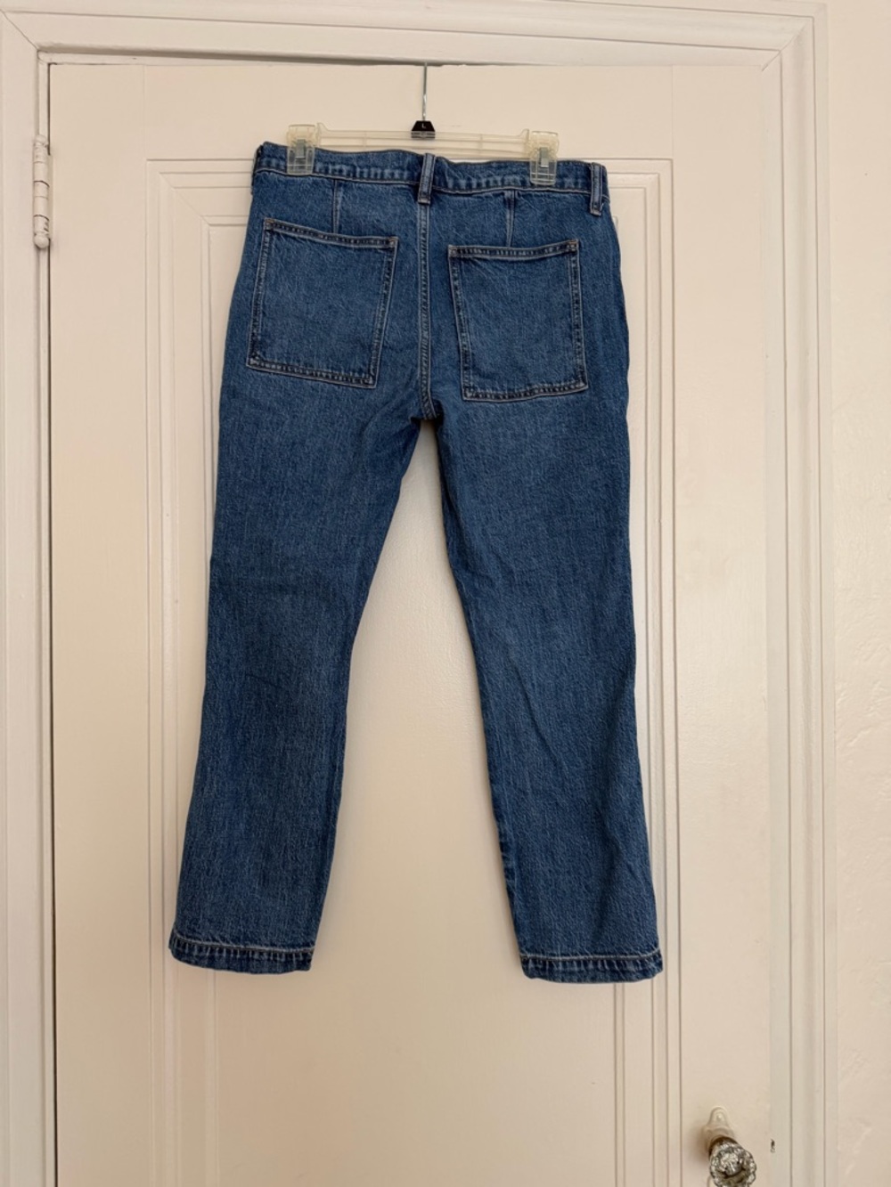 J. Crew Women's Straight-Leg Jeans in Classic Blue with Front Pockets NWOT - Picture 3 of 6